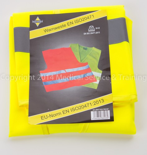 Warnweste gelb waschbar kfz - 5x,