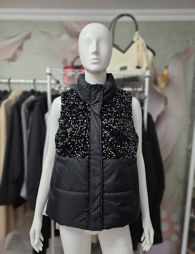 Damen steppweste schwarz mit - damen,