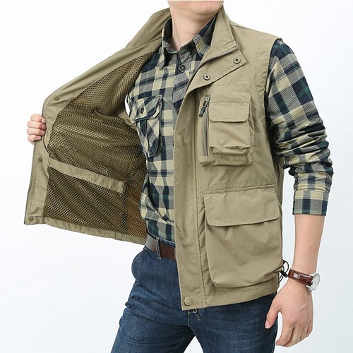 Herren weste multi taschen - weste,
