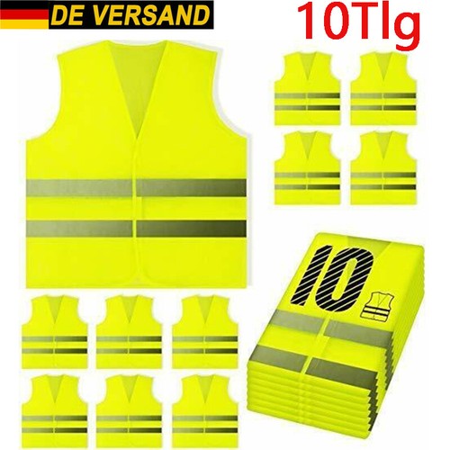 10x warnwesten unfallweste - warnwesten,