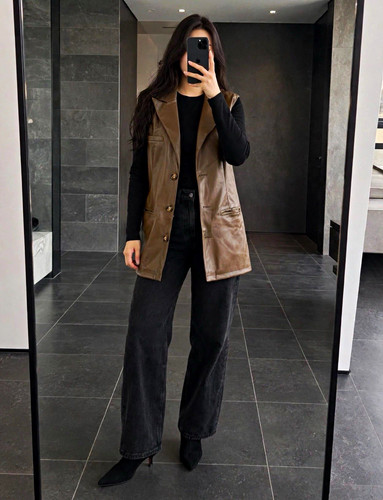 Neu topshop damen lederweste - neu,