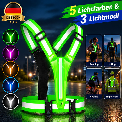 Led warnweste usb - warnweste, fahrrad