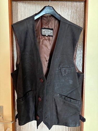 Herren leder weste - herren,